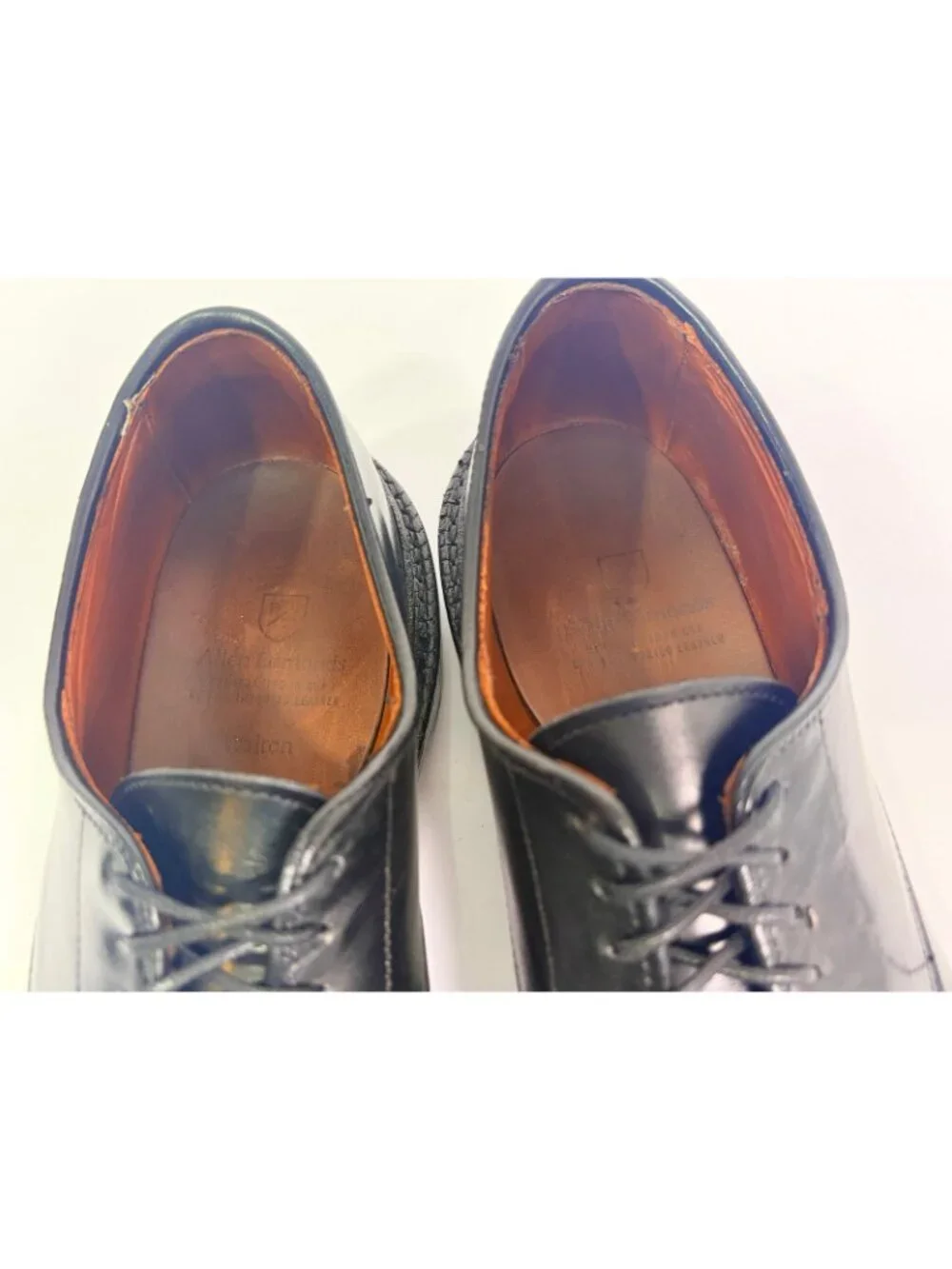 Allen Edmonds Walton Split Toe Derby Black Mens 10 B Leather Shoes